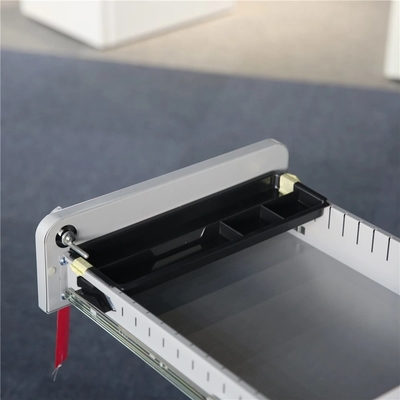 ISO14001 ISO18000 Round Edge Steel Mobile Pedestals 156cm  With Three Drawers