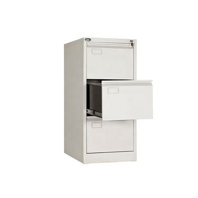Waterproof Powder Coated Steel 3 Drawer Filing Cabinet