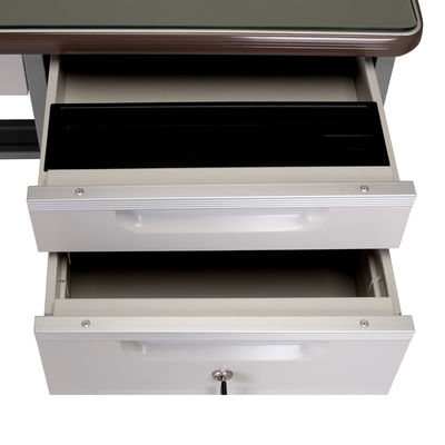 school hospital  920mm long fireproof steel executive desk