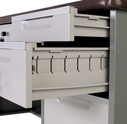 school hospital  920mm long fireproof steel executive desk