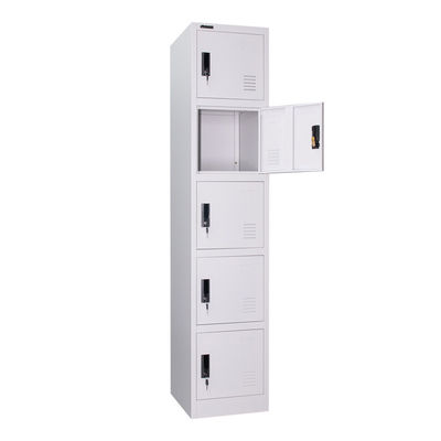 Colorful 0.7mm Steel Locker Cabinet 5 Doors Easy Installation Locker